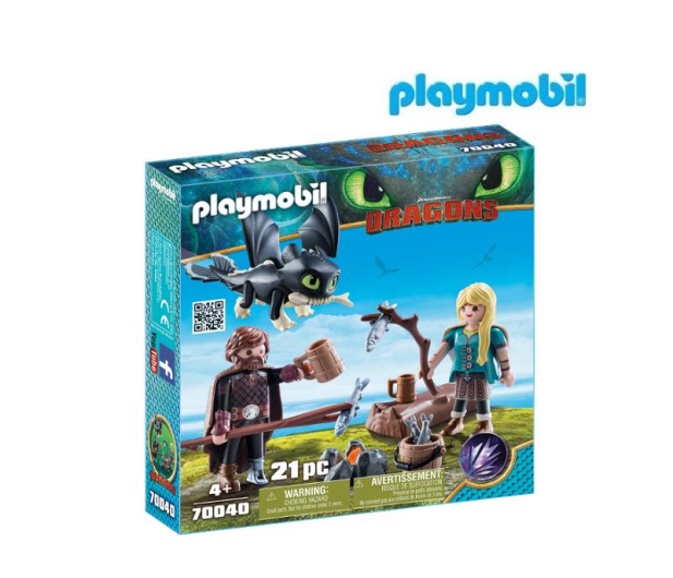 PLAYMOBIL Czkawka i Astrid z małym smokiem - 478467 - zdjęcie